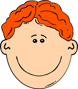 Redhead Cartoon Character Smiling PNG Image