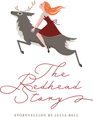 Redhead Story Illustration PNG Image