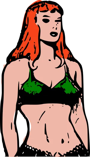 Redhead Woman Illustration PNG Image