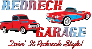 Redneck Garage Style Banner PNG Image