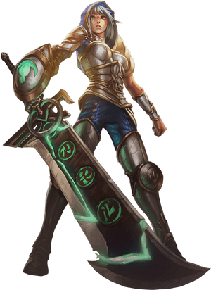 Reedeemed Riven Skin Splashart - League Of Legends Riven Render, HD Png Download PNG with transparent background