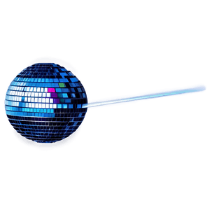 Reflective Disco Ballwith Light Beam PNG image with transparent background