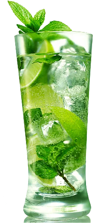 Refreshing Mojito Cocktail Glass PNG Image