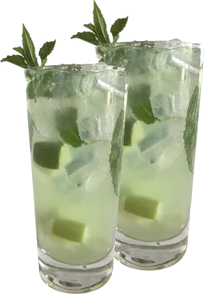 Refreshing Mojito Cocktails Transparent Background PNG Image