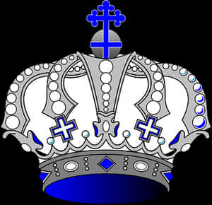 Regal Crown Vector Illustration PNG image with transparent background
