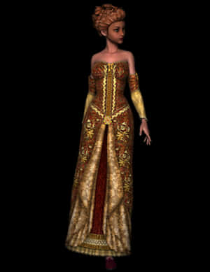 Regal3 D Princess Rendering PNG image with transparent background