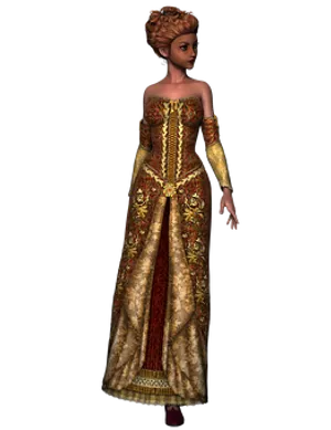 Regal3 D Princess Rendering PNG Image