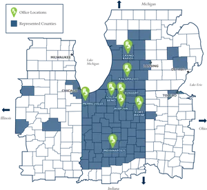 Regional Office Locations Map PNG Image