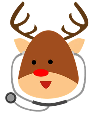 Reindeer Doctor Cartoon Illustration PNG Image