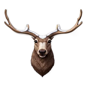 Reindeer Face Graphic Png 06282024 PNG Image