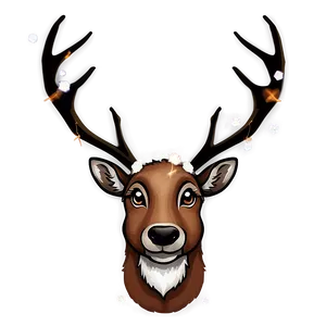 Reindeer Face Png Byg86 PNG Image