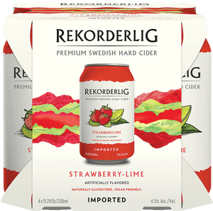 Rekorderlig Strawberry Lime Cider Pack PNG image with transparent background