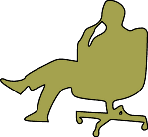 Relaxed Figure Office Chair Silhouette PNG image with transparent background