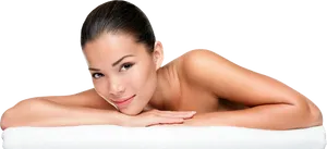 Relaxed Woman Before Massage PNG Image