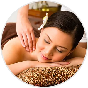 Relaxing Back Massage Therapy PNG Image