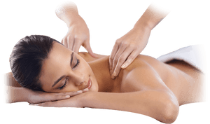 Relaxing Back Massageat Spa PNG image with transparent background