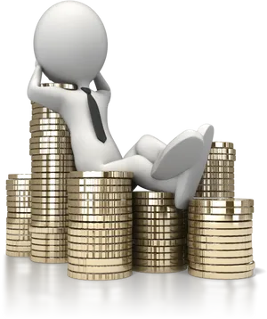 Relaxing Investment Growth PNG Image