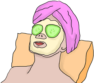 Relaxing Spa Day Illustration PNG image with transparent background