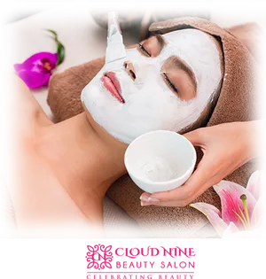 Relaxing Spa Facial Treatment PNG Image