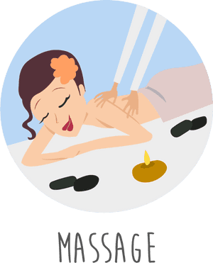 Spa Black And - Cartoon Pictures Of Massage, HD Png Download PNG image with transparent background