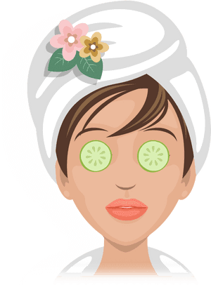Relaxing Spa Treatment Illustration PNG image with transparent background
