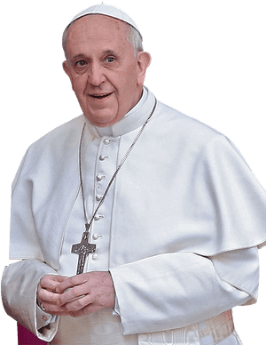 Religious Leaderin White Robes PNG image with transparent background