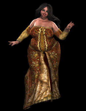 Renaissance Inspired3 D Character PNG image with transparent background