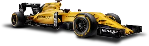 Renault F1 Race Car Side View PNG Image