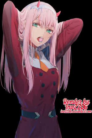 Render - Zero Two Render PNG image with transparent background