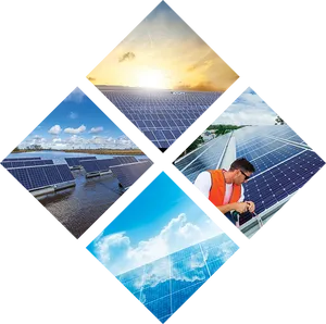 Renewable Energy Collage PNG Image
