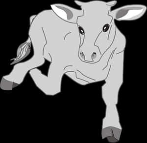 Resting Calf Illustration PNG with transparent background