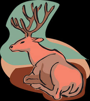 Resting Deer Illustration.png PNG image with transparent background