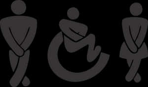 Restroom Signage Icons PNG image with transparent background