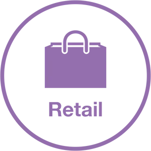 Retail Icon Purple Bag PNG Image