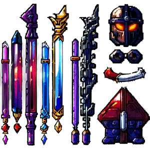 Retro 16 Bit Rpg Elements Png Xto58 PNG Image