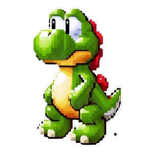 Retro 8-bit Yoshi Png Mcv13 PNG Image