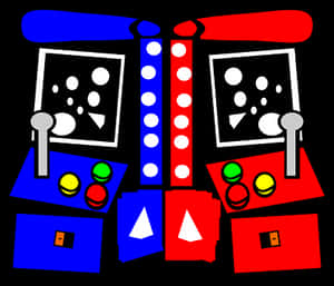 Retro Arcade Machine Vector PNG with transparent background