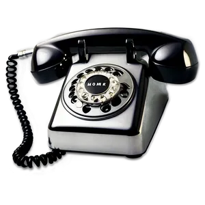 Retro Black Phone Png 06252024 PNG Image