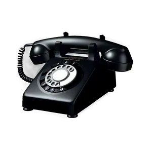 Retro Black Phone Png 20 PNG Image