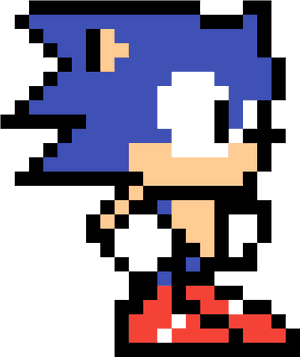 Retro Blue Character Pixel Art PNG image with transparent background