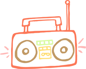 Boombox Linda Kim 01 - Boombox Clip Art, HD Png Download PNG image with transparent background