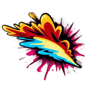 Retro Cartoon Explosion Png Xtm26 PNG Image