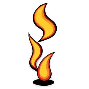 Retro Cartoon Flame Png Wcm PNG Image