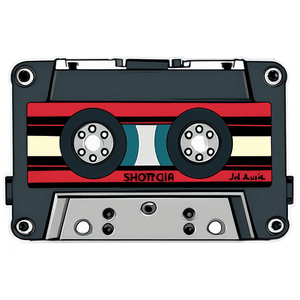 Retro Cassette Tape Sticker PNG 05252024 PNG with transparent background