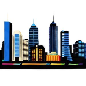 Retro City Skyline Png 06202024 PNG Image