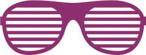 Retro Futuristic Shutter Shades PNG Image