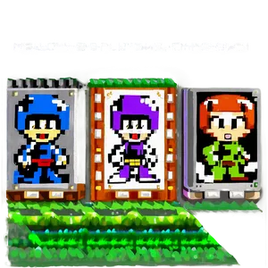 Retro Game Characters Png Hta PNG Image