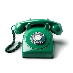 Retro Green Phone Png Pcm PNG Image