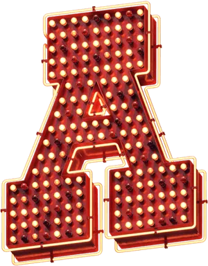 Retro Lighted Arrow Signboard PNG Image