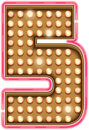 Number Five Neon Lights Transparent Png Clip Art Image - Neon Light Numbers Png, Png Download PNG image with transparent background